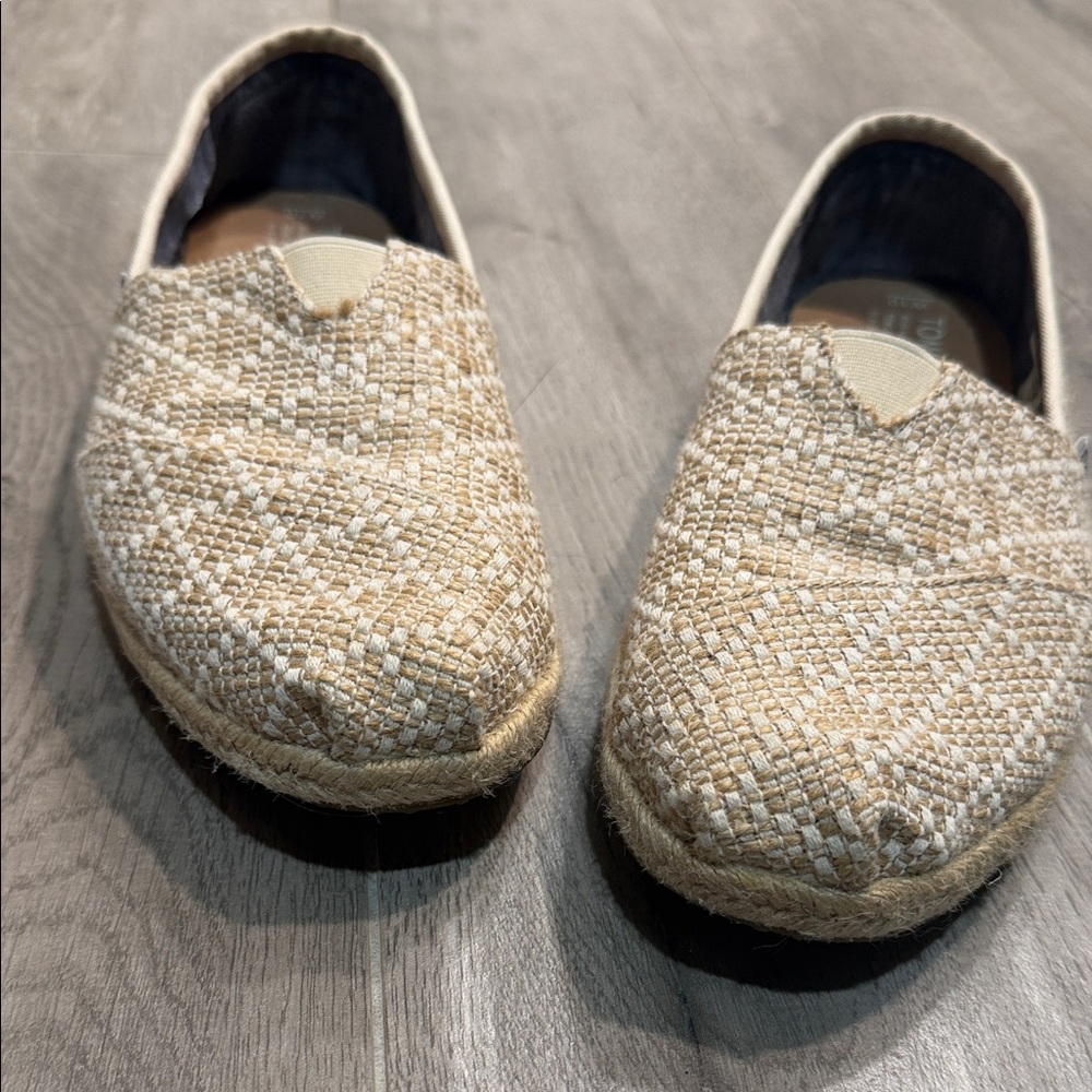 Tom's Woven Alpargata Flats Size 10